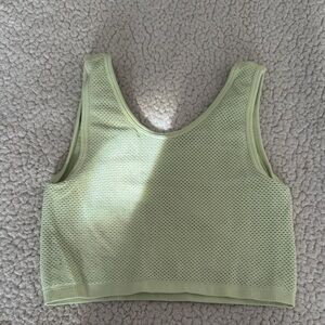 Aerie Light Green Mesh Crop Top